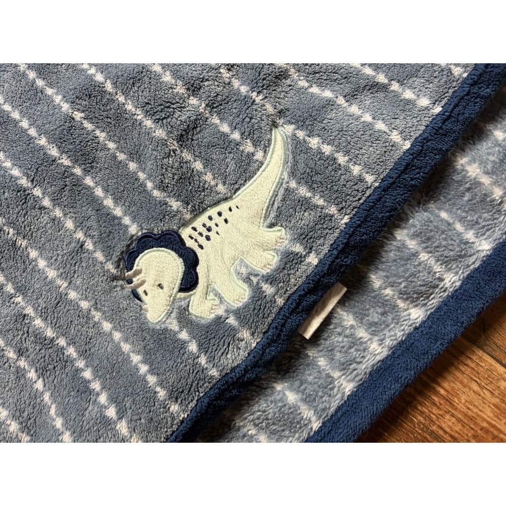 Parents Choice Blue Dinosaur White Arrow Stripe Baby Blanket Plush Soft Walmart